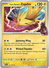 Cartas Promo Team Rocket Zapdos, Articuno, Tyranitar Inglés