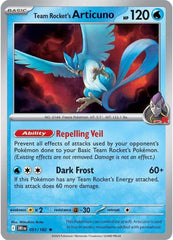 Cartas Promo Team Rocket Zapdos, Articuno, Tyranitar Inglés