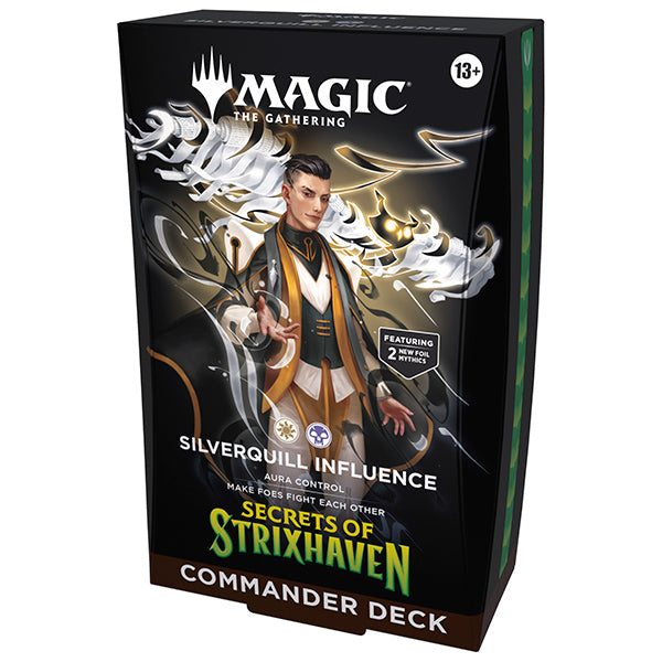 (Entrega Inmediata) Secrets of Strixhaven Commander Deck Silverquill Influence Inglés