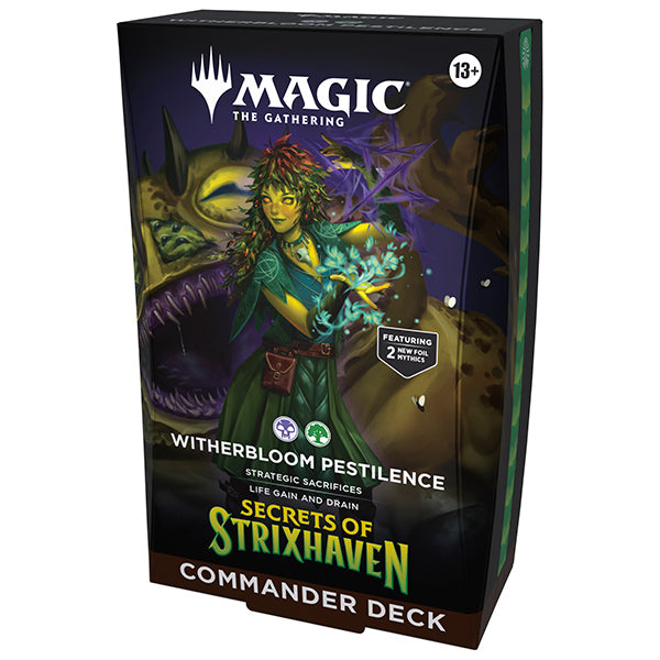 (Entrega Inmediata) Secrets of Strixhaven Commander Deck Witherbloom Pestilence Inglés