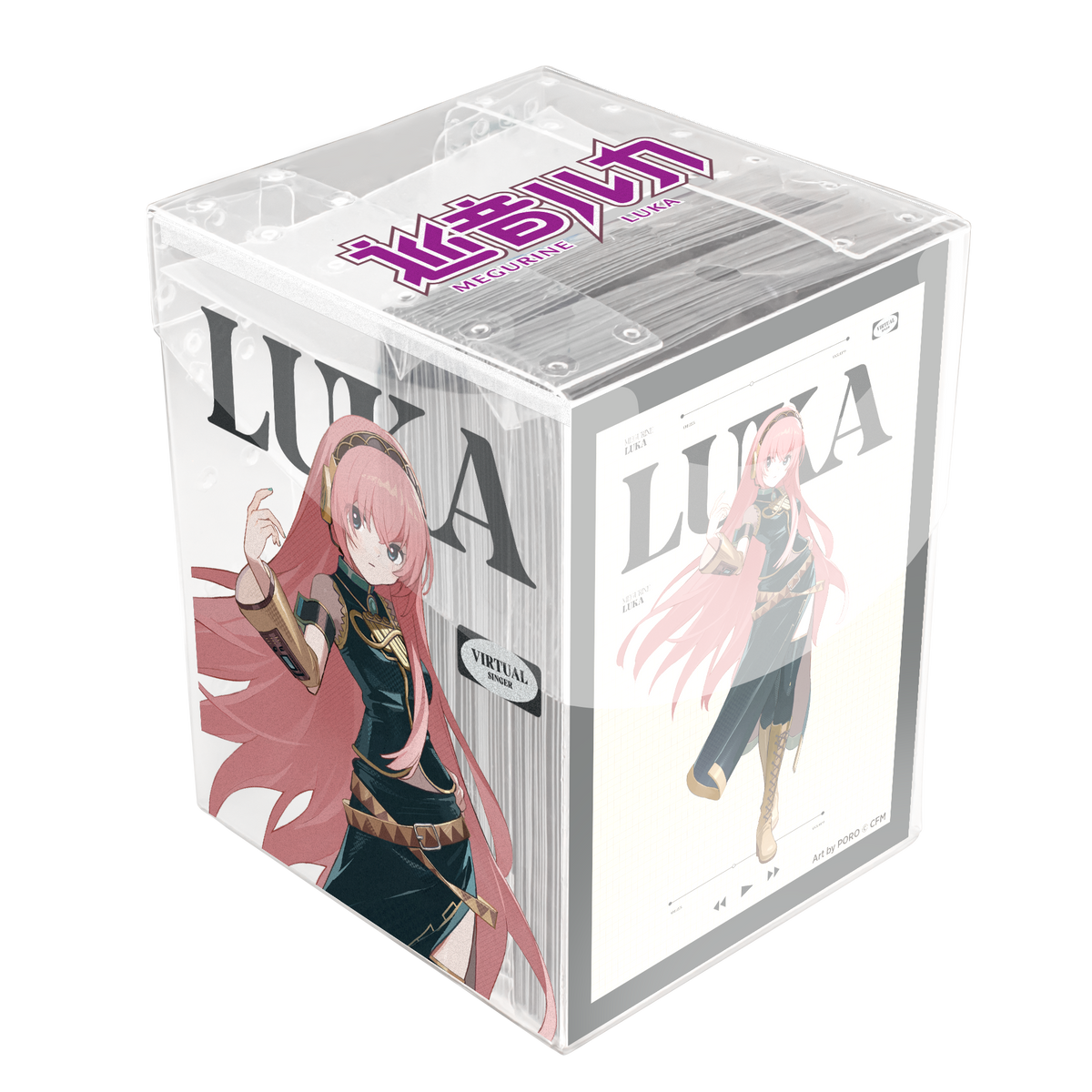 (Preventa 15/09/2026) Deck Protectors in Clear Box: Hatsune Miku- Retro Soundscapes- Luka (100ct)