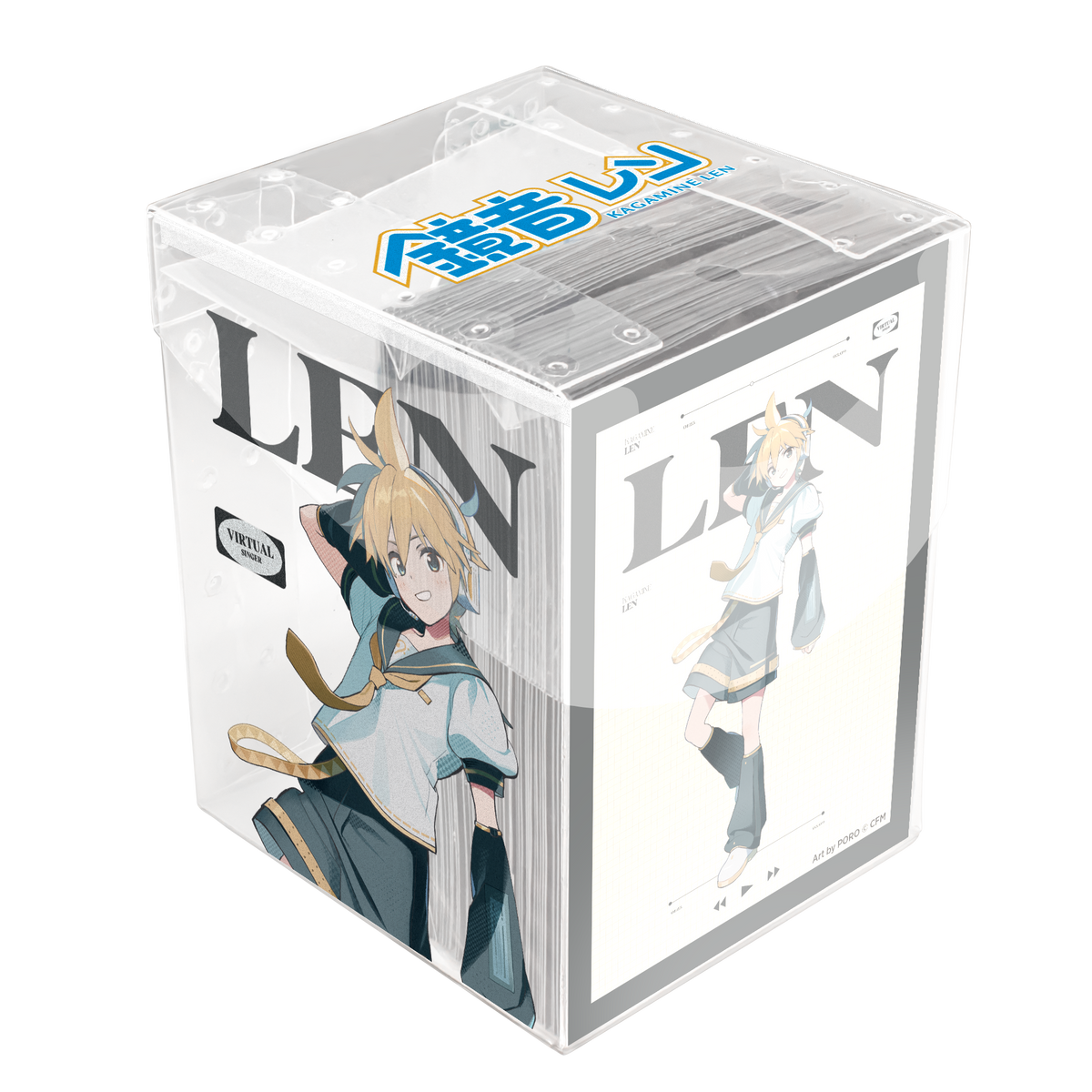 (Preventa 15/09/2026) Deck Protectors in Clear Box: Hatsune Miku- Retro Soundscapes- Len (100ct)