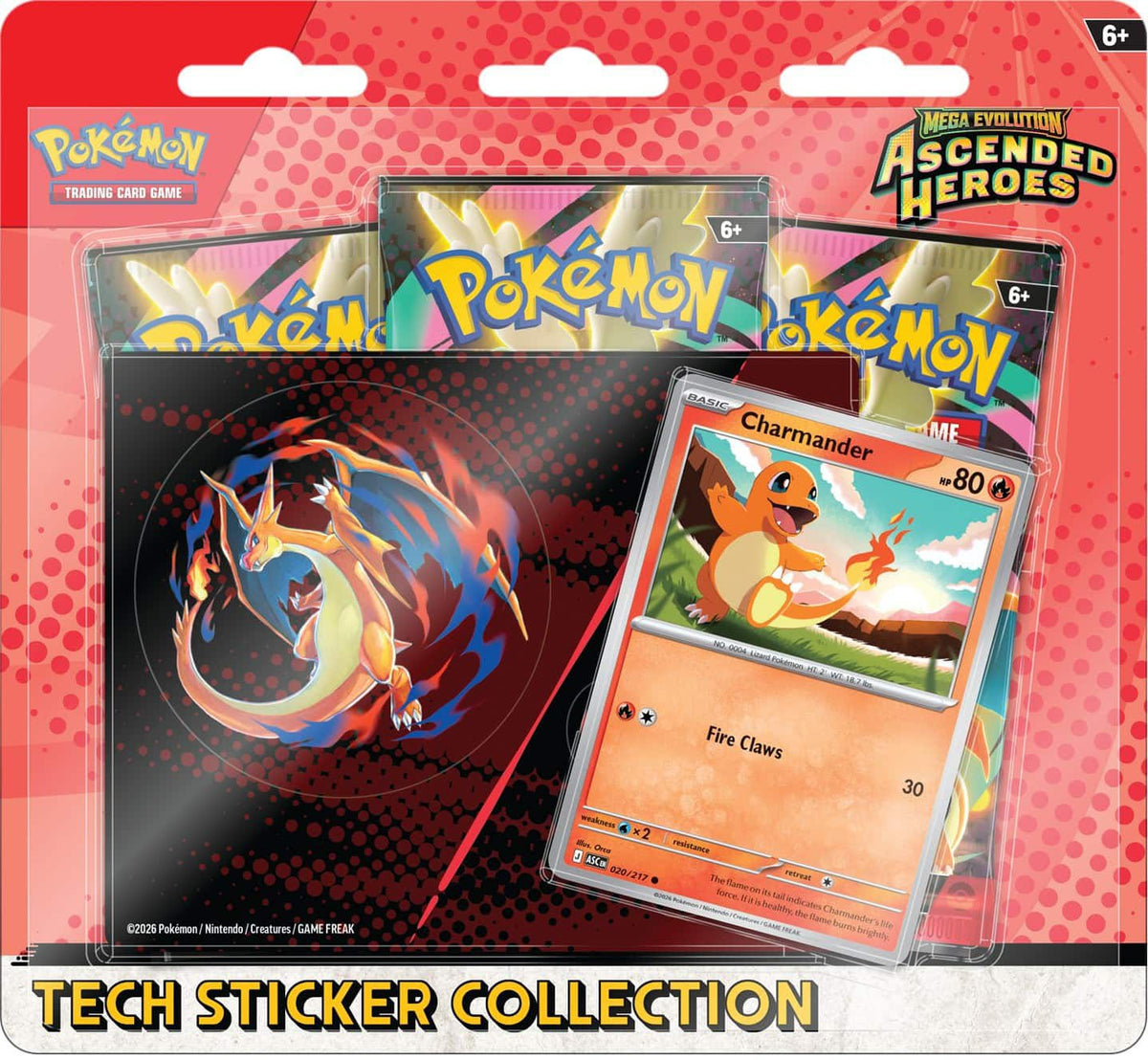 (Preventa 30/01/2026) Ascended Heroes - Tech Sticker Collection Charmander Inglés