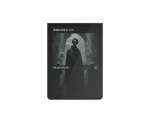 Heavy Play Curv Sleeves 100 Warlock Black Negro
