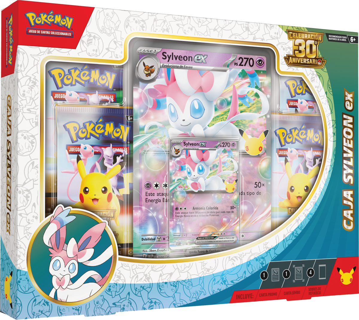 (Preventa 16/09/26) 30th Celebration Sylveon Ex Box Español