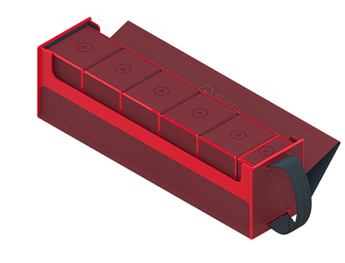 Heavy Play RFG DeckBox Carrier 500DS Barbarian Red Rojo