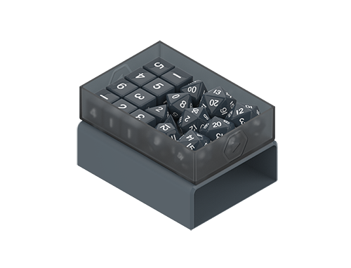 Heavy Play RNG DiceBox Artificer Grey Gris