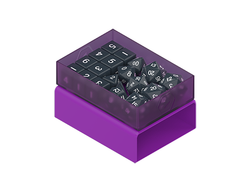 Heavy Play RNG DiceBox Bard Purple Morado