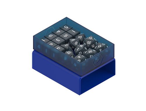 Heavy Play Dicebox Wizard Blue Azul