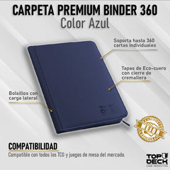 Carpeta Premium Topdeck 360 Azul