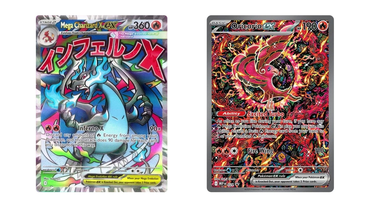 Cartas Promo Mega-Charizard X Ex inglés - Oricorio ex Inglés