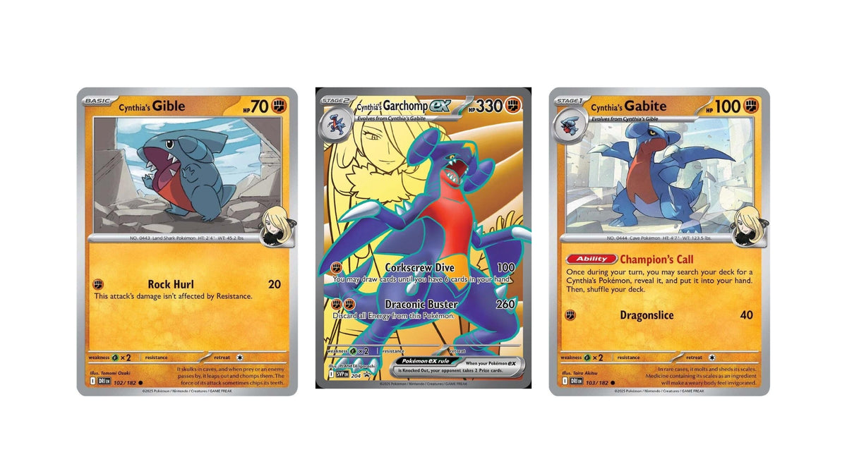 Cartas Promo Cynthia's Garchomp Ex - Gible - Gabite Español